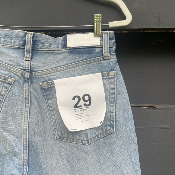 NEW Re/Done 70s Stove Pipe Jeans size 29 - Picture 11 of 13
